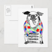 4-24 Nationale Pigs-in-a-Blanket Dag Briefkaart (Voorkant / Achterkant)