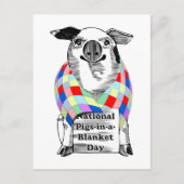 4-24 Nationale Pigs-in-a-Blanket Dag Briefkaart (Voorkant)
