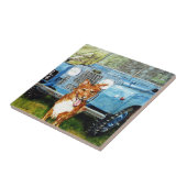 4,25-inch vierkant decoratief keramisch tegels tegeltje (Zijkant)