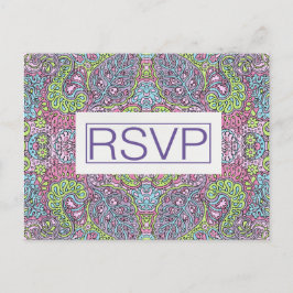 4,25-inch x 5,6-inch Groovy Daisy RSVP-Briefkaart Uitnodiging Briefkaart