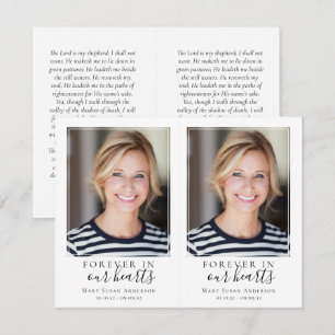 4,25 x 2,75-inch foto Memorial Prayer Kaart Notitiekaartje