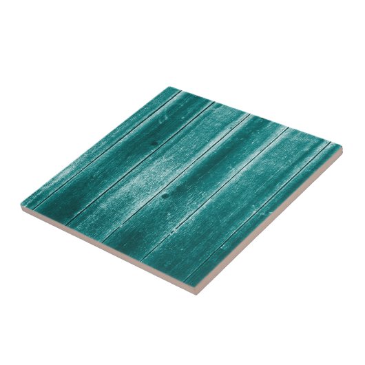 4,25 x 4,25 blauw houten textuur keramische tegels tegeltje (Zijkant)