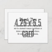 4,25 x 5,5 horizontaal bedankkaart (Voorkant / Achterkant)