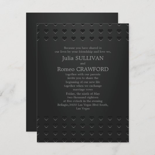 4,25 x 5,5-inch    zwart-wit, modern, eenvoudig be kaart (Voorkant / Achterkant)