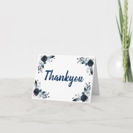 4,25 "x 5,5" Navy Blue Bouquet BlankDank u Kaarten