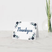 4,25 "x 5,5" Navy Blue Bouquet BlankDank u Kaarten (Voorkant)