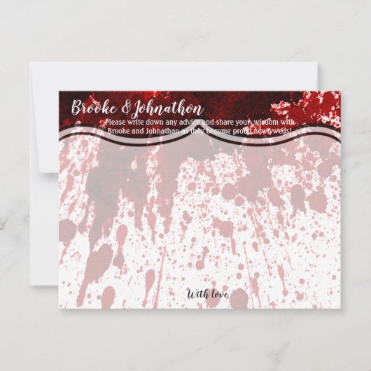 4.25x5.5 Advice Card Blood Splatter Vampire Gothic Kaart (Voorkant)
