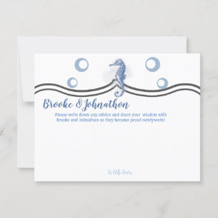 4.25x5.5 Advice Card Seahorse Zee Ocean Beach Kaart