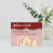 4.25x5.5 Advies Kaart African Safari Giraffe Sunse (Staand voorkant)