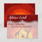 4.25x5.5 Advies Kaart African Safari Giraffe Sunse (Voorkant / Achterkant)