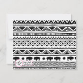 4.25x5.5 advies Kaart Boho Buffalo Tribal Pattern  (Achterkant)