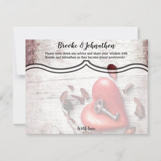 4.25x5.5 Advies Kaart Country Wood Sleutel tot mij (Voorkant)