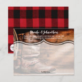 4.25x5.5 Advies Kaart Cowboy Boots Schuur Hout Rus (Voorkant / Achterkant)