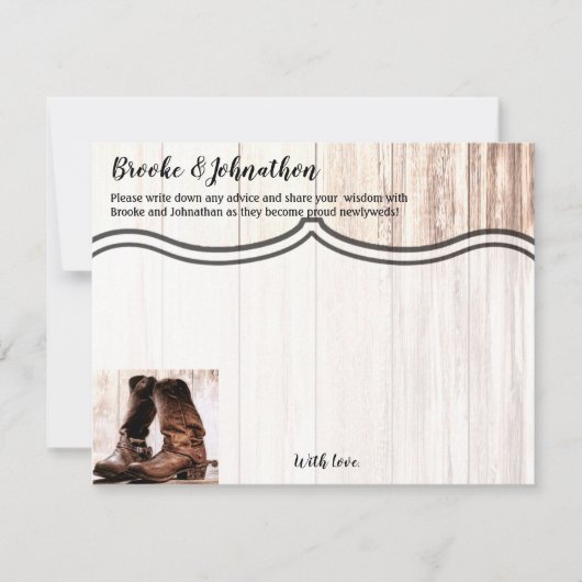 4.25x5.5 Advies Kaart laarzen Landelijk Rustiek We (Voorkant)