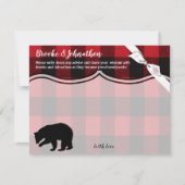 4.25x5.5 Advies Kaart Red Buffalo Plaid Beer Zwart (Voorkant)