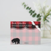 4.25x5.5 Advies Kaart Red Buffalo Plaid Beer Zwart (Staand voorkant)