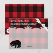 4.25x5.5 Advies Kaart Red Buffalo Plaid Beer Zwart (Voorkant / Achterkant)