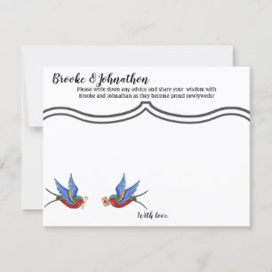 4.25x5.5 Advies Kaart Traditional Bird Tattoo Spar