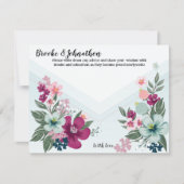 4.25x5.5 Advies Kaart Tropische Bloem op Blue Ombr (Voorkant)