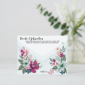 4.25x5.5 Advies Kaart Tropische Bloem op Blue Ombr (Staand voorkant)