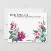 4.25x5.5 Advies Kaart Tropische Bloem op Wit (Voorkant)