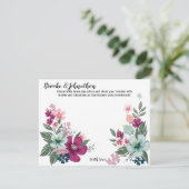 4.25x5.5 Advies Kaart Tropische Bloem op Wit (Staand voorkant)