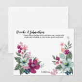 4.25x5.5 Advies Kaart Tropische Bloem op Wit (Voorkant / Achterkant)