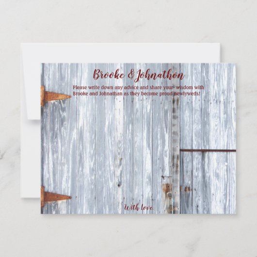 4.25x5.5 Advies Kaart Wit Wassen Hout Schuurdeur C (Voorkant)