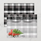 4.25x5.5 Advies Kaart XMAS Truck Baffalo Plaid Bla (Voorkant / Achterkant)