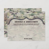 4.25x5.5 Advieskaart Leger OCP Camo Uniform Camouf Kaart (Voorkant / Achterkant)