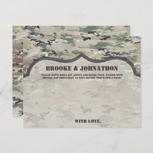 4.25x5.5 Advieskaart Leger OCP Camo Uniform Camouf Kaart (Voorkant / Achterkant)