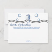 4.25x5.5 Advieskaart Zeepaardje Zee Oceaan Strand Kaart (Voorkant)