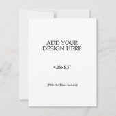 4.25x5.5" Card Printing RSVP Kaartje (Voorkant)