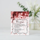 4.25x5.5 Directiekaart Bloedplaatje Vampire kreeg Kaart (Staand voorkant)