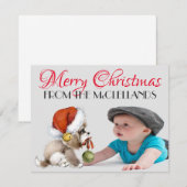 4.25x5.5-fotokerstkaart feestdagenkaart (Voorkant / Achterkant)