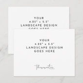 4.25x5.5" kaart afdrukken landschap template (Voorkant / Achterkant)