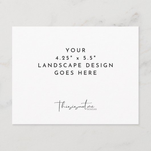 4.25x5.5" kaart afdrukken landschap template (Voorkant)