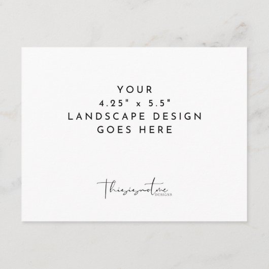 4.25x5.5" kaartafdruk landschaps sjabloon (Achterkant)