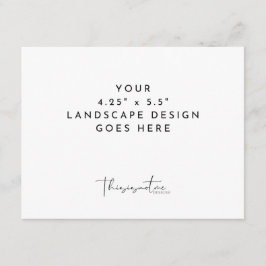 4.25x5.5" kaartafdruk landschaptemplate informatiekaartje