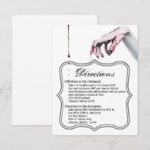 4.25x5.5 Richting Cardv v zombie bloed druppel vam Kaart (Voorkant / Achterkant)