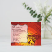 4.25x5.5 Richting Kaart African Safari Giraffe Zon (Staand voorkant)