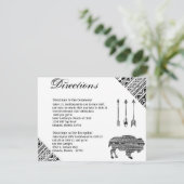 4.25x5.5 Richting Kaart Boho Buffalo Tribal Patter (Staand voorkant)