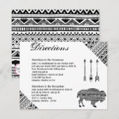4.25x5.5 Richting Kaart Boho Buffalo Tribal Patter (Voorkant / Achterkant)