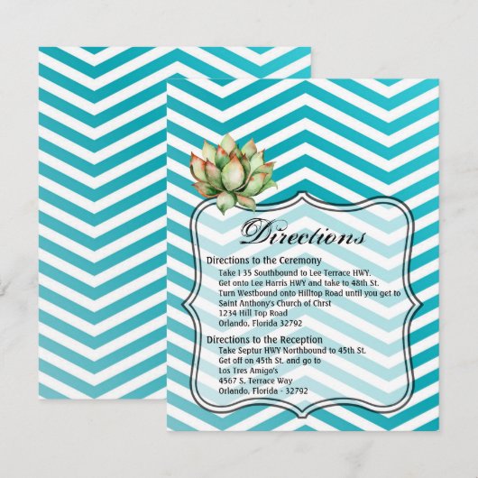 4.25x5.5 Richting Kaart Boho Cacti Cactus Succulen (Voorkant / Achterkant)