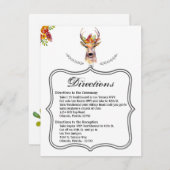 4.25x5.5 Richting Kaart boho hert Buck Head Browni (Voorkant / Achterkant)