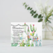 4.25x5.5 Richting Kaart Boho Llama Bohemian Cacti (Staand voorkant)