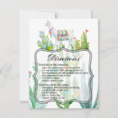 4.25x5.5 Richting Kaart Boho Llama Bohemian Cacti (Voorkant)