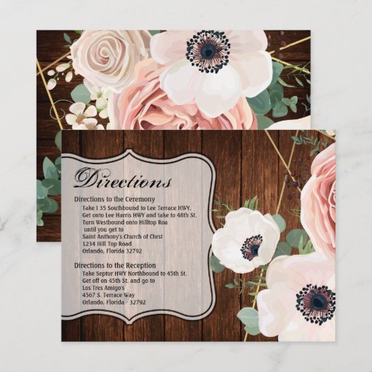 4.25x5.5 Richting Kaart Geometrische Landschuur Wo (Voorkant / Achterkant)