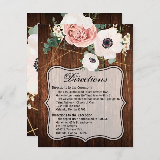 4.25x5.5 Richting Kaart Geometrische Landschuur Wo (Voorkant / Achterkant)