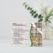 4.25x5.5 Richting Kaart Goud Glitter Rendier Plai (Staand voorkant)